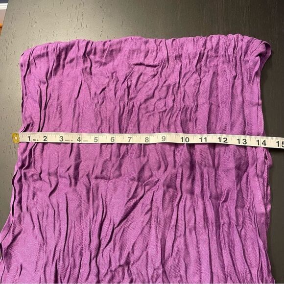 Orchid Fuchsia Fringe Scarf Pashmina - Picture 4 of 4